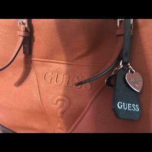 Brown leather Guess purse